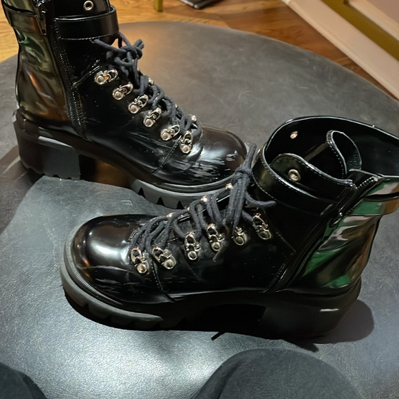 Jeffrey Campbell Czech Patent Leather Combat Boots - Picture 3 of 6